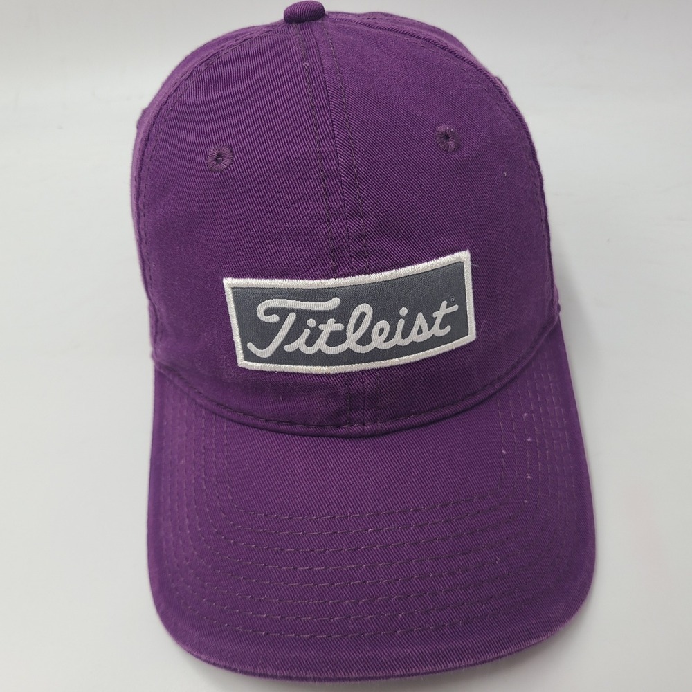 Titleist Hat Strapback Purple White Golf Casual Tennis Pickleball Cotton Men